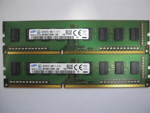 SAMSUNG 1R PC3-12800U 4GBが2枚セット計：8GB 動作品