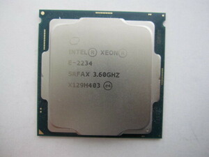 CPU intel XEON E-2234 3.60ＧＨz SRFAX 動作品