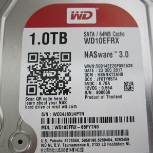WD 3.5インチ SATA HDD 1TB  WD10EFRX が  4個セット 動作品の画像2