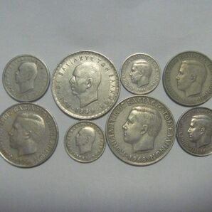 ギリシャ王国 古銭 8種 旧硬貨 コイン 外国貨幣 外国銭 セット まとめ売り 同梱割引あり