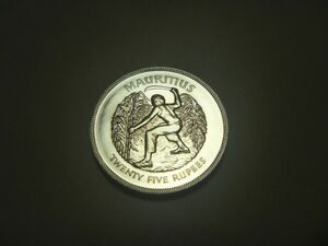 モーリシャス 古銭 記念銀貨 約28.3g 銀.925 記念硬貨 コイン エリザベス女王在位25周年記念貨幣 外国銭 外国貨幣