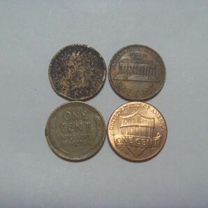アメリカ 古銭 インディアンヘッドセント等 1セント硬貨4種 コイン 外国貨幣 外国銭 セット まとめ売り 同梱割引あり