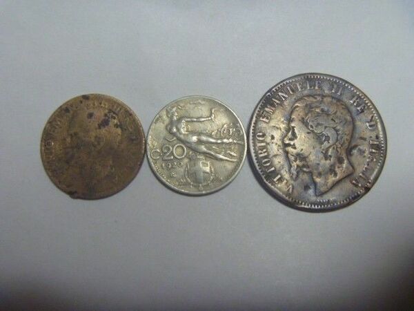 イタリア王国 古銭 3種 硬貨 外国貨幣 コイン 外国銭 セット まとめ売り 同梱割引あり