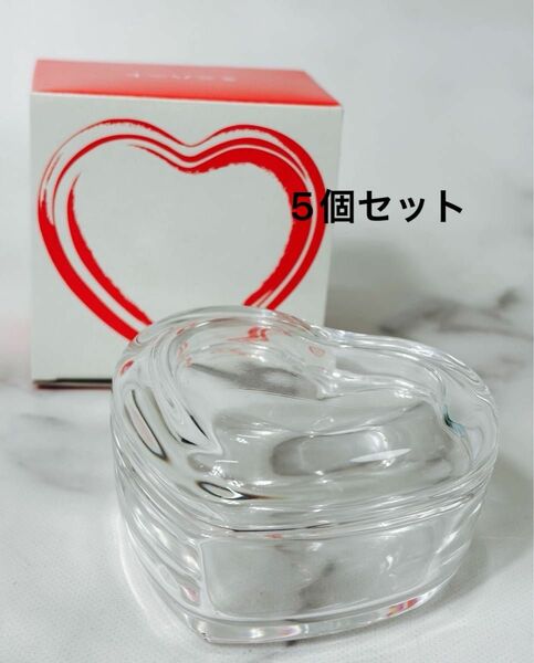東洋佐々木ガラス 蓋物 ミニハート 日本製 小物入れ 置物 5個セット バラ売り可能