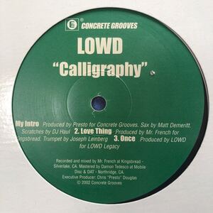 h 12インチ LOWD CALLIGRAPHY LP レコード 5点以上落札で送料無料