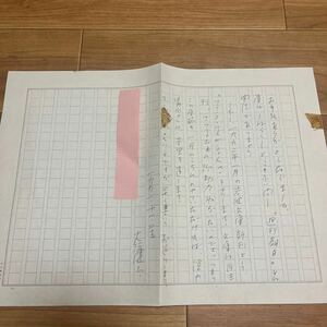 大江健三郎！肉筆書簡！1991年11月23日　ペン書400字1枚　封筒欠