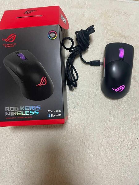 ASUS ゲーミングマウス 無線 P513 ROG KERIS WIRELESS 超軽量 79g ワイヤレス充電 最大78時間 