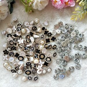 ボダン アクリルカボション　デコパーツ　プラパーツ ハンドメイド 石付き お花 パーツ アクセサリーパーツ アンティークボタン