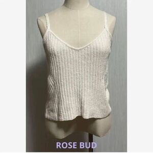 ROSE BUD ローズバッド　キャミソール　ニット　トップス　白