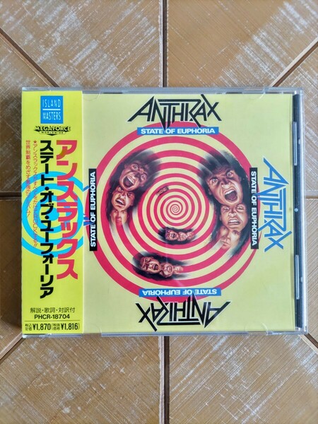 ANTHRAX　アンスラックス　CD「ステート・オブ・ユーフォーリア」