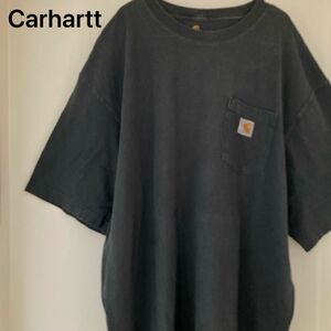 90s Carhartt カーハート ポケットTシャツ タグロゴ US古着