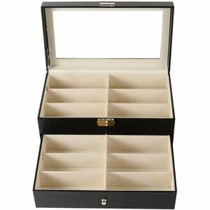 LOOKGOU storage case two -step type case jewelry collection case ks.1 2 ps sunglasses farsighted glasses 24