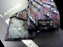 ♪今週の特売980円～♪1596♪状態並品【LANVIN】ランバン【ペイズリー ストライプ 柄】ネクタイ♪_画像3