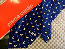 ★RB0417★【鳥 アヒル キツネ 動物 柄】ピエールカルダン【美品】ネクタイ_画像1