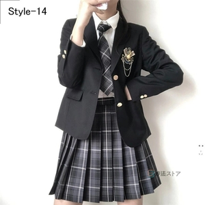 入学式 卒業式 スーツ 女の子 5点セット 制服 学生服 フォーマルスーツ 子供スーツ 学生 高校生 jk制服 ジャケット　22303/M:Style-14