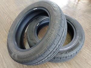 ②【2本セット】ブリヂストン プレイズ PXⅡ 165/65R15 2020年製 残溝4〜5mm バリ山 送料無料 ★合計4本出品中★ 中古 タイヤ 165/65/15