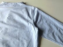 nisica ニシカ コットン オックスフォード スタンドカラー ガンジーネックシャツ 3 サックスブルー 日本製 strato/ストラト取扱ブランド_画像8