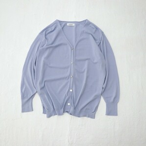 【即決】美品*アーバンリサーチ｜接触冷感♪きれい色カーディガン サックス（URBAN RESEARCH Sonny Label）の画像4