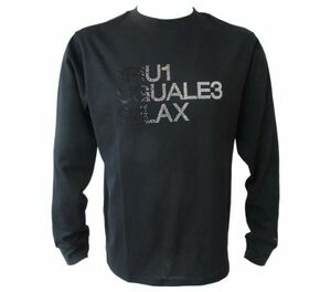 【durini】Others 1PIU1UGUALE3 RELAX/ウノピゥウノウグァーレトレ リラックス ラインストーンロゴ ロングTシャツ インナー 長袖/黒/L