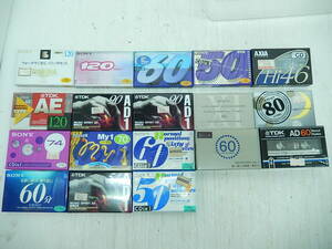 DK175# unopened unused # cassette tape # large amount together # total 20ps.@# Hi Posi 5ps.@ normal 15ps.@# Sony AXIA TDK etc. #(80