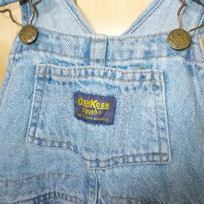 a1298◆OSH KOSH B'gosh デニムサロペット◆サイズ4T キッズ ベビー オシュコシュ オーバーオール ライトブルー色 古着 6Dの画像2