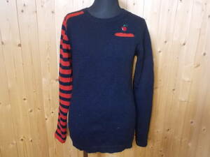 a243*hysteric wool sweater * size FREE 2NS-5010 Hysteric Glamour knitted navy color ozone komyuniti6D