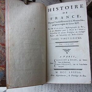 （仏）アンティーク 1778年 味わい深い雰囲気漂う洋書 ディスプレイの画像2