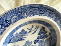 （英）ヴィンテージ　WEDGWOOD　20.5cm　ウィローパターン　深皿　ディスプレイ_画像3