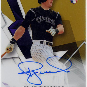 ROCKIES三塁▲RYAN McMAHON/2018 TOPPS FINEST直書サインRC #50 ゴールドリフ版!の画像1