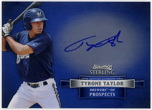 METS外野▲TYRONE TAYLOR/2012 BOWMAN STERLING直書サインPROS!