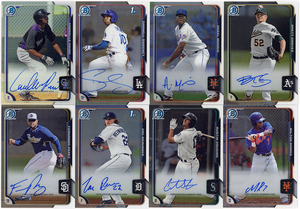 △2015 BOWMAN CHROME直書サインPROS シリアルリフ#含 8種!