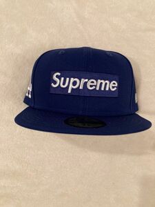 新品未使用 Supreme MLB Teams Box Logo New Era Dark Royal 7 5/8 60.6cm