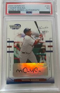 donruss world series Yadier Molina rookie autograph