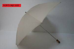  new goods moon bat made NEW'S SQUARE silk . light weight ultra-violet rays prevention processing . rain combined use folding parasol 3 beige group 