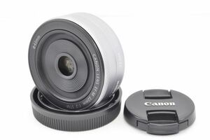 超美品★Canon キャノン EF-M22mm F2 STM シルバー ミラーレス一眼対応 単焦点広角レンズ R1544