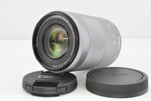 美品★Canon キャノン EF-M55-200mm F4.5-6.3 IS STM シルバー ミラーレス専用 望遠ズームレンズ R1658