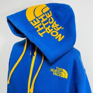 THE NORTH FACE ジップパーカー◎希少カラーデカロゴ ブルーイエロー