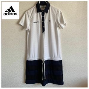 【中古】ゴルフウェアadidas 半袖ポロワンピース