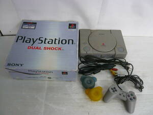 ./SONY/ first generation PlayStation /DUAL SHOCK/PS1/ PlayStation /SCPH-7000/ outer box * controller have / home use game machine / use impression have *4.4-068*