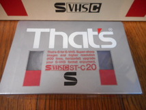 That's S　ST-C20　S VHS C ビデオテープ20分　S-VHS Cテープ　新品10本 未開封_画像2