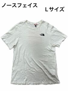 ザノースフェイス ノースフェイス THE NORTH FACE Tシャツ 半袖 ホワイト　半袖Tシャツ　Tシャツ　ロゴ入り　L