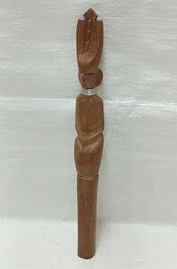 ヴィンテージ　アフリカ　木彫り　民族トーテムポール　置物