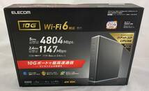 ♪♪【新品・未開封】ELECOM Wi-Fi 6(11ax) 4804+1147Mbps Wi-Fi 10ギガビットルーター WRC-X6000XS-G Wi-Fiルーター♪♪_画像1