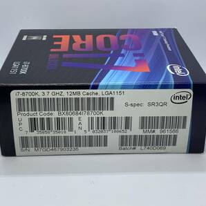 ★☆インテル intel CORE i7 8700K SR3QR 3.70GHz LGA1151 動作確認済 中古品☆★の画像2