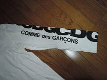 CDG ロンTシャツ M 白 袖ロゴ LOGO カットソー シーディージー COMME des GARCONS コムデギャルソン /_画像3