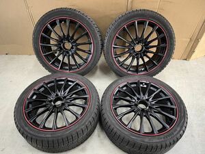 ■252 ベンツ W205 Cクラス等 ユーロテック 18in7.5J+44 5穴 PCD112 ヨコハマ アイスガードiG70 225/45R18 2019年/2022年 スタッドレス 