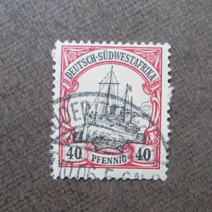 GERMAN SOUTH WEST AFRICA   SCカタログ＃19  40pf  使用済の画像1