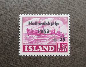 ICELAND　　SCカタログ＃B13　　1.25k+25a　　未使用　　中古品