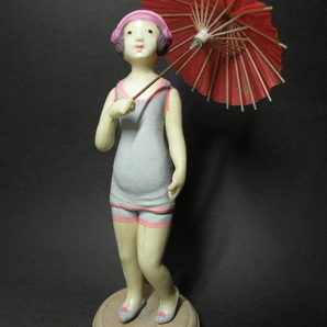 59 戦前 セルロイド製 モダンガール 水着 人形 / 昭和初期 アールデコ 美人 珍品の画像1
