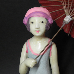 59 戦前 セルロイド製 モダンガール 水着 人形 / 昭和初期 アールデコ 美人 珍品の画像2